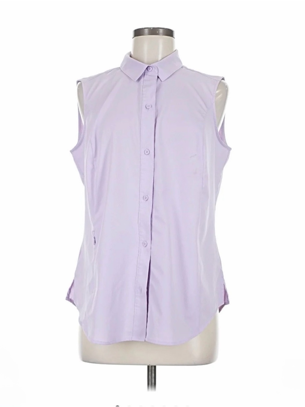 Eddie Bauer Sleeveless Button-Down Top in Light Lavender
